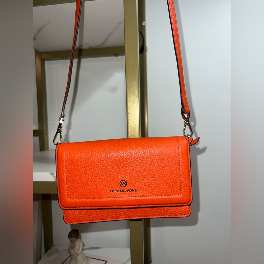 Michael Kors Vibrant Orange Crossbody Bag